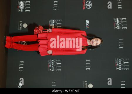 South Korean actress Kim Da-mi attends the Elle Star Awards 2018 in Seoul, South Korea, 12 November 2018. Stock Photo