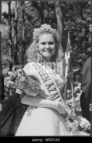 Portrait of Tricia Nixon after being crowned Queen Azalea at the Azalea