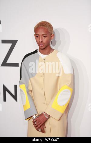 Paris, France. 04th Oct, 2022. Jaden Smith attending the Louis Vuitton  Womenswear Spring/Summer 2023 show as part of Paris Fashion Week in Paris,  France on October 04, 2022. Photo by Aurore Marechal/ABACAPRESS.COM
