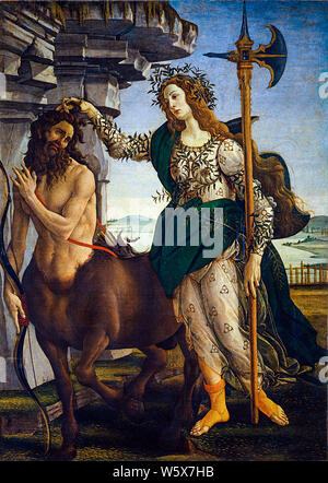 pallas and the centaur by sandro botticelli