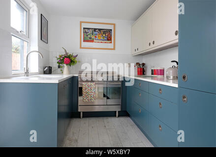 small fitted kitchen in house, norfolk, england Stock Photo