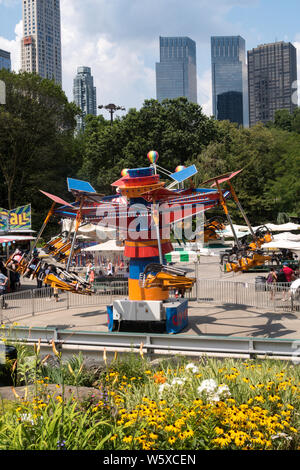 Victorian Gardens, Carnival in Central Park, NYC Stock Photo