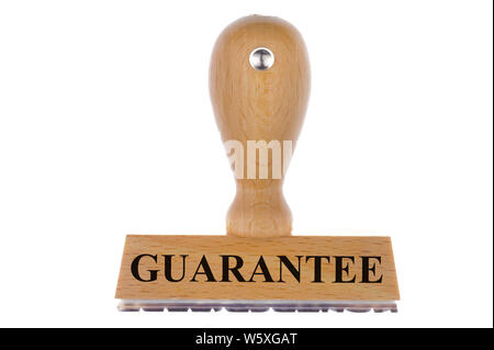 guarantee  printed on rubber stamp Stock Photo