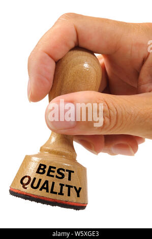 best quality  printed on rubber stamp Stock Photo