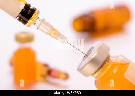 medical vaccination with serum Stock Photo