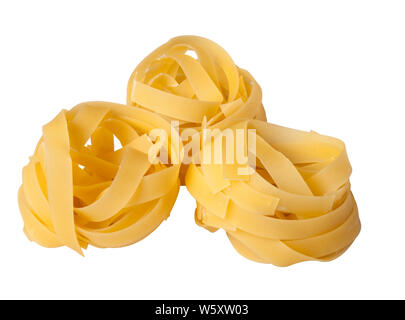 Pappardelle Pasta Nest Stock Photo