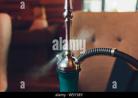 Part of a hookah in the arabic restaurant. Stock Photo