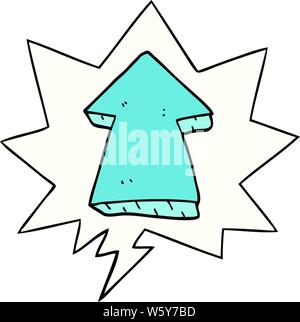 cartoon pointing arrow with speech bubble Stock Vector