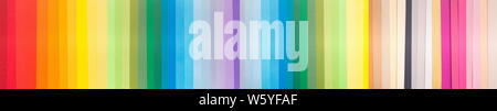 Rainbow colored palette with samples of colors Stock Photo