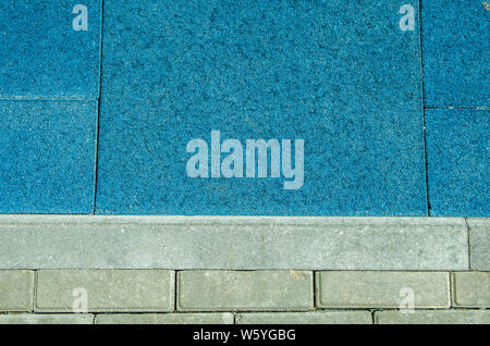 background texture grey bricks and blue coating Stock Photo