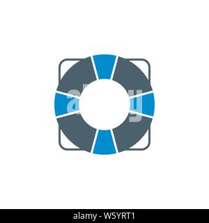 Lifebuoy related vector glyph icon. Stock Vector