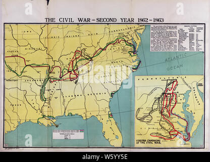 Civil War Maps 1759 The comprehensive series historical-geographical maps of the United States 02 Rebuild and Repair Stock Photo