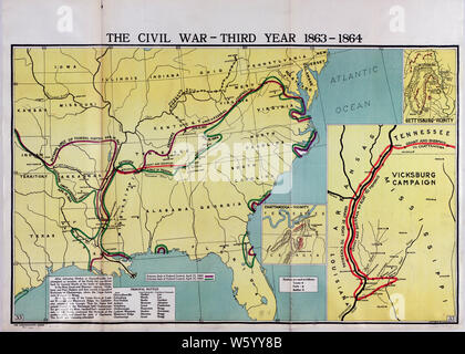 Civil War Maps 1759 The comprehensive series historical-geographical maps of the United States 03 Rebuild and Repair Stock Photo