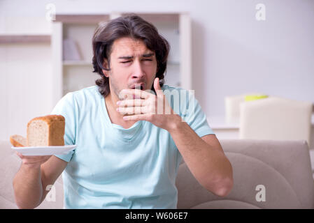 The young man suffering from allergy Stock Photo