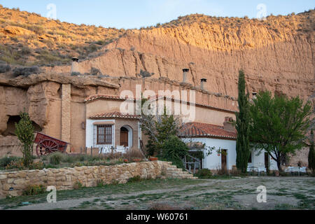 Europe; Iberia; Spain; Andalusia; Purullena; Badlands; Cave; hotel; Stock Photo