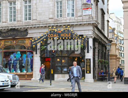 London, Great Britain -May 23, 2016: The Coal Hole pub on the Strand Stock Photo