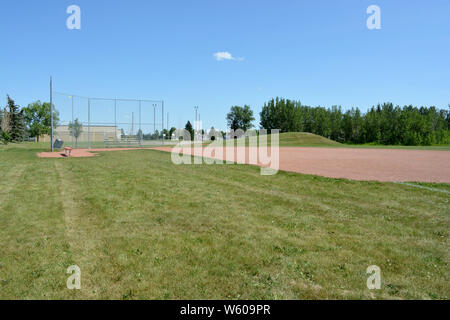 Basefield field at a local community park. Stock Photo