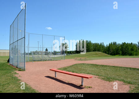 Basefield field at a local community park. Stock Photo