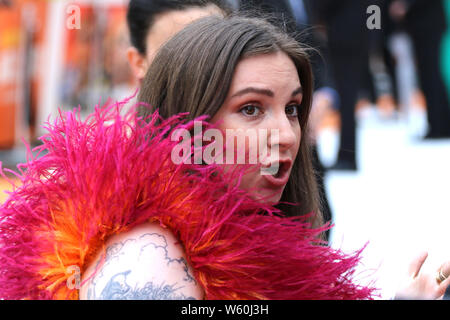 Lena Dunham, Once Upon A Time...In Hollywood - UK Premiere, Leicester Square, London, UK, 30 July 2019, Photo by Richard Goldschmidt Stock Photo