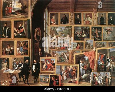 David Teniers (II) - The Gallery of Archduke Leopold in Brussels - Stock Photo