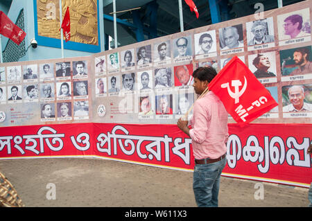 Kolkata, India. 30th July, 2019. Supporters and Comrades from different parts of INDIA at Mass Convention of CPI(ML) at KOLKATA Credit: Amlan Biswas/Pacific Press/Alamy Live News Stock Photo