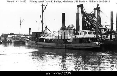 Davis K. Philips (American Menhaden Fishing Vessel 1877). Stock Photo