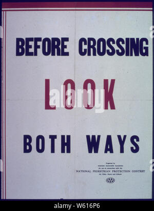 Before crossing, look both ways Stock Photo - Alamy