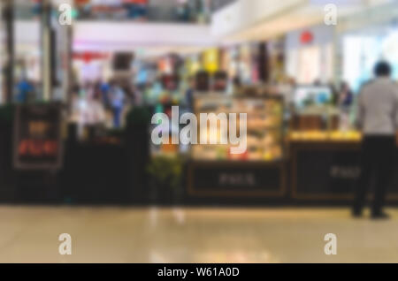Abstract blurred background shopping mall Stock Photo