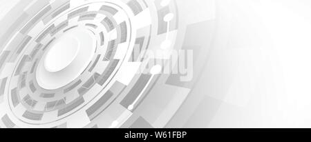 Abstract tech background. Futuristic technology interface with geometric shapes Stock Vector
