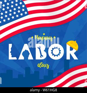 Labor day background design vector template graphic or banners  illustrations Stock Vector