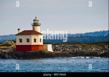 Coquille River Lighthouse, Bullards Beach State Park, Bandon, Oregon Coast. Stock Photo