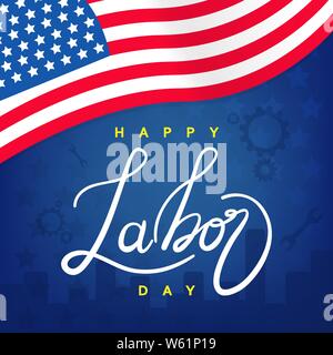 Labor day background design vector template graphic or banners  illustrations Stock Vector