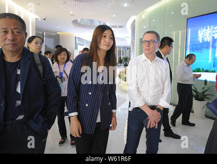 Executives of German Hidden Champions companies visit Taicang Planning Exhibition Hall in Taicang city, east China's Jiangsu province, 18 October 2018 Stock Photo