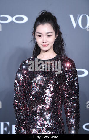 Chinese actress Song Yi attends the Vogue Me 2018 Flashing Night in Beijing, China, 13 October 2018. Stock Photo