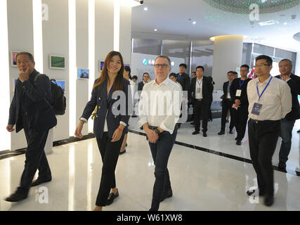 Executives of German Hidden Champions companies visit Taicang Planning Exhibition Hall in Taicang city, east China's Jiangsu province, 18 October 2018 Stock Photo