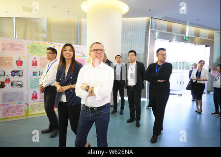 Executives of German Hidden Champions companies visit Taicang Planning Exhibition Hall in Taicang city, east China's Jiangsu province, 18 October 2018 Stock Photo