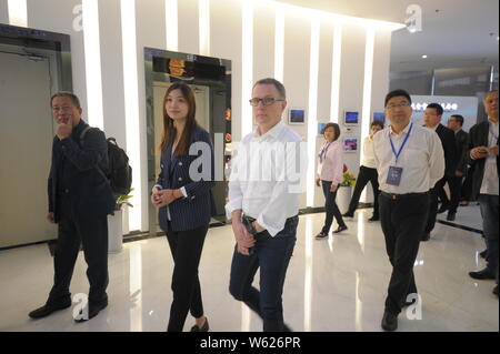 Executives of German Hidden Champions companies visit Taicang Planning Exhibition Hall in Taicang city, east China's Jiangsu province, 18 October 2018 Stock Photo