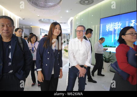 Executives of German Hidden Champions companies visit Taicang Planning Exhibition Hall in Taicang city, east China's Jiangsu province, 18 October 2018 Stock Photo