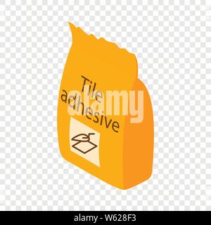 Tile adhesive icon, isometric 3d style Stock Vector