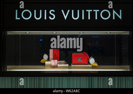FILE--View of a Louis Vuitton (LV) store in Tsim Sha Tsui, Hong Kong,  China, 29 December 2018. Louis Vuitton and Gucci among other luxury brands  h Stock Photo - Alamy