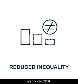 Reduced Inequality outline icon. Thin line style from community icons collection. Pixel perfect simple element reduced inequality icon for web design Stock Vector