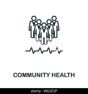 Community Health outline icon. Thin line style from icons collection. Pixel perfect simple element community health icon for web design, apps Stock Vector