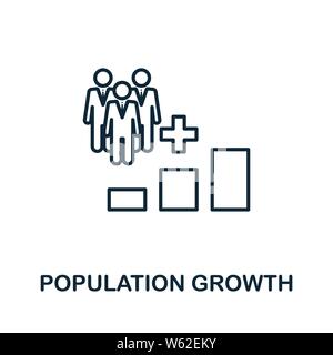 Population Growth outline icon. Thin line style from icons collection. Pixel perfect simple element population growth icon for web design, apps Stock Vector