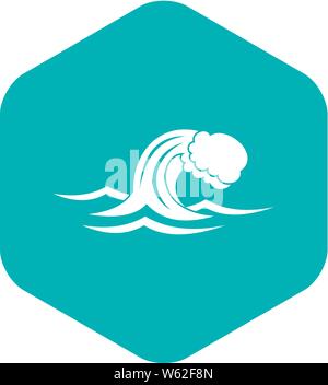 Foamy wave icon, simple style Stock Vector Image & Art - Alamy