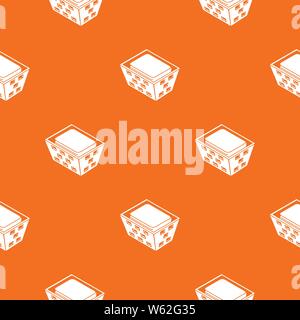 Clothes in basket pattern vector orange Stock Vector
