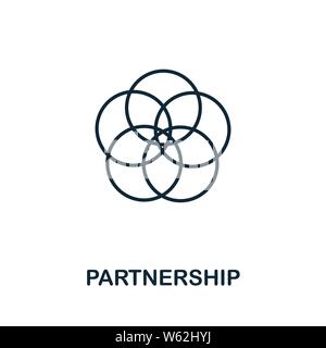 Partnership outline icon. Thin line style from community icons collection. Pixel perfect simple element partnership icon for web design, apps Stock Vector