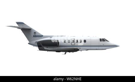 3D rendering of a small private jet airplane isolated in white studiobackground Stock Photo