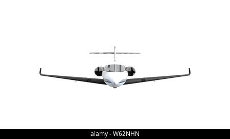 3D rendering of a small private jet airplane isolated in white studiobackground Stock Photo