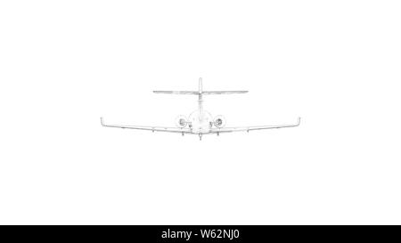 3D rendering of a small private jet airplane isolated in white studiobackground Stock Photo