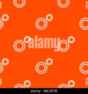 Mildew virus pattern vector orange Stock Vector